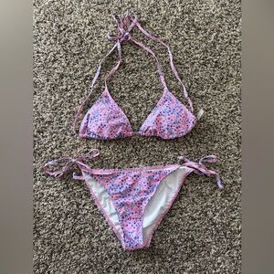 Pink Floral Bikini Set
